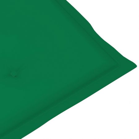 Set 4 bucati scaune de gradina cu perne verzi, verde