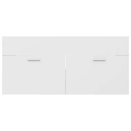 Dulap cu chiuveta incorporata, alb, 100 x 38.5 x 46 cm