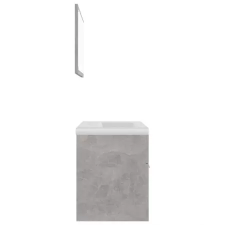 Set mobilier de baie, gri beton, 60 x 38.5 x 46 cm