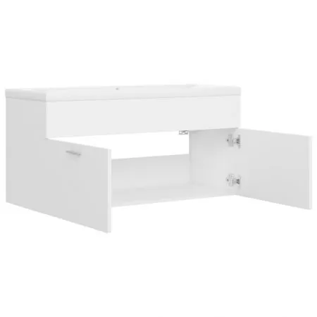 Dulap cu chiuveta incorporata, alb, 100 x 38.5 x 46 cm