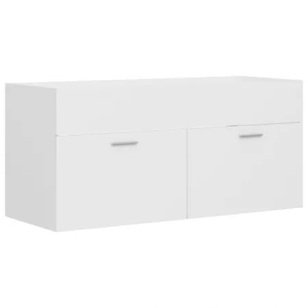 Dulap cu chiuveta incorporata, alb, 100 x 38.5 x 46 cm