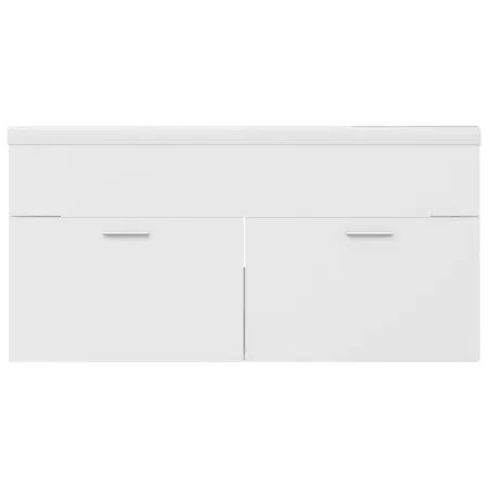 Dulap cu chiuveta incorporata, alb, 100 x 38.5 x 46 cm