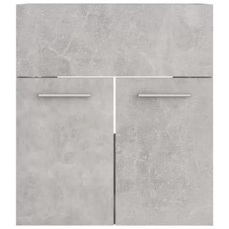 Dulap cu chiuveta incorporata, gri beton, 41 x 38.5 x 46 cm