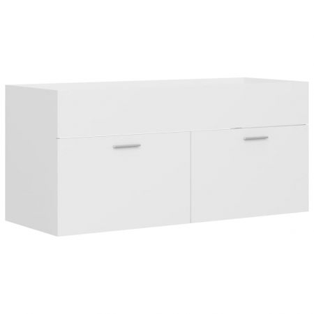 Set mobilier de baie, alb, 100 x 38.5 x 46 cm