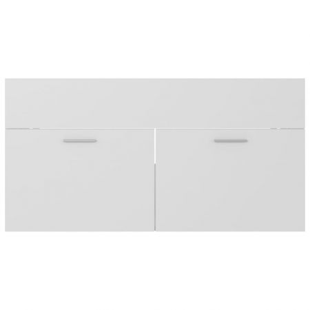 Dulap cu chiuveta incorporata, alb, 90 x 38.5 x 46 cm