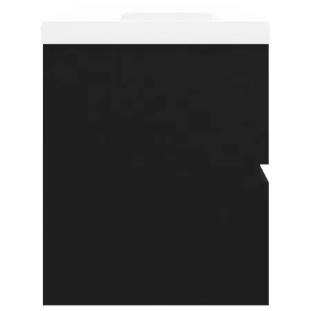 Dulap cu chiuveta incorporata, negru, 90 x 38.5 x 45 cm