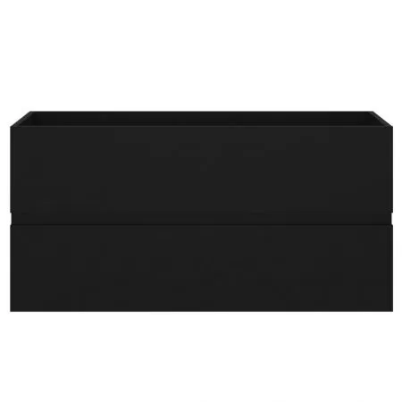 Dulap cu chiuveta incorporata, negru, 90 x 38.5 x 45 cm