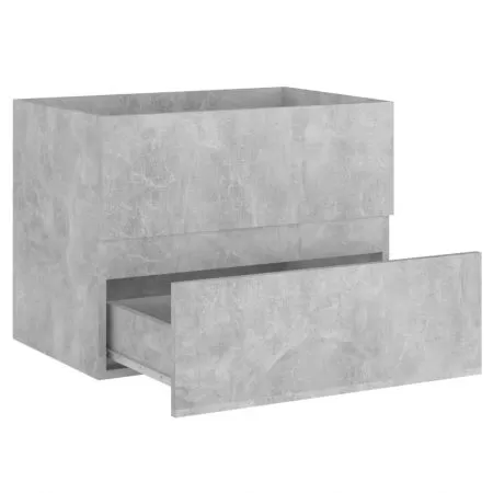 Set mobilier de baie, gri beton, 60 x 38.5 x 45 cm