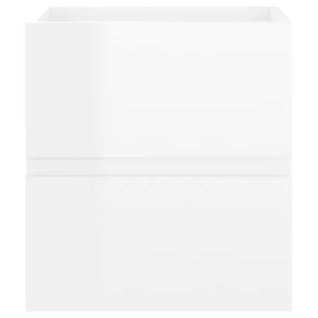 Dulap cu chiuveta incorporata, alb lucios, 41 x 38.5 x 45 cm