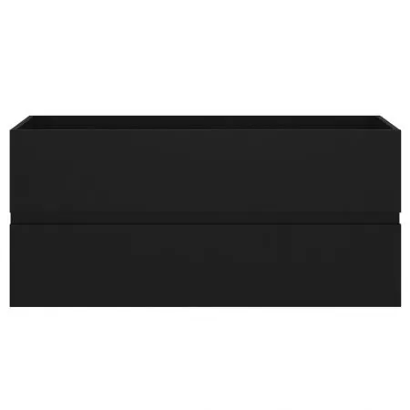 Dulap cu chiuveta incorporata, negru, 100 x 38.5 x 45 cm