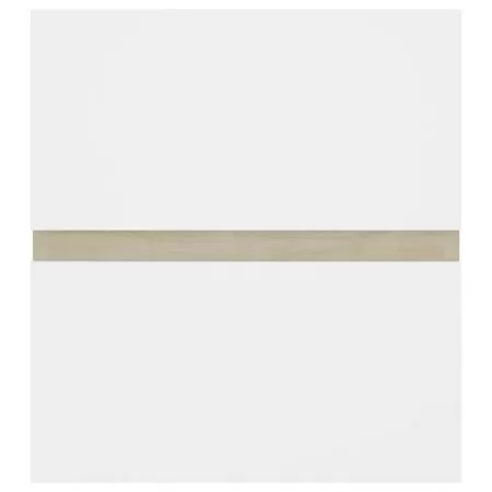 Dulap cu chiuveta incorporata, alb si stejar sonoma, 41 x 38.5 x 45 cm