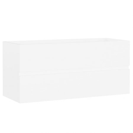 Dulap cu chiuveta incorporata, alb, 100 x 38.5 x 45 cm