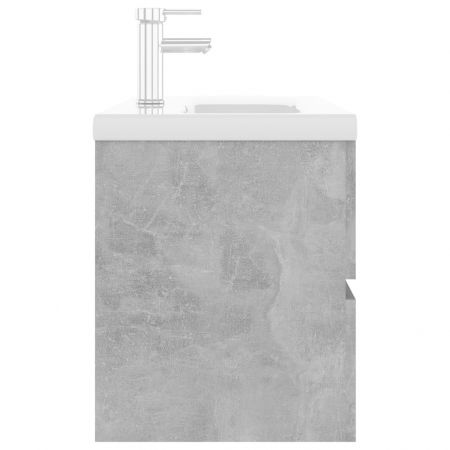 Dulap cu chiuveta incorporata, gri beton, 100 x 38.5 x 45 cm