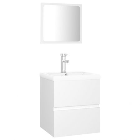 Set mobilier de baie, alb, 41 x 38.5 x 45 cm