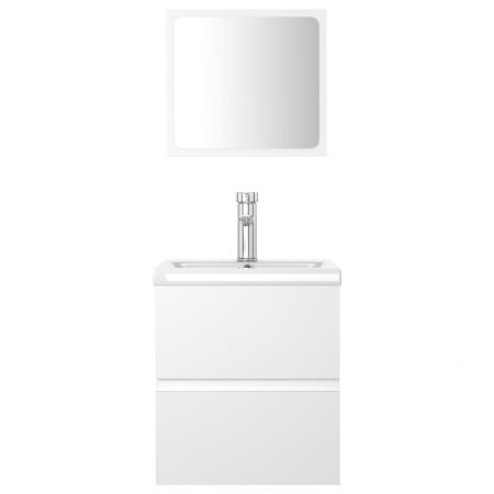 Set mobilier de baie, alb, 41 x 38.5 x 45 cm