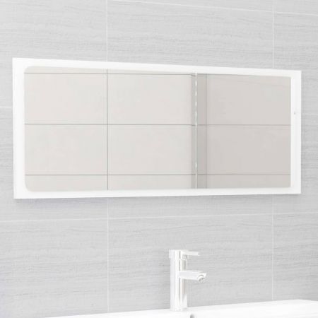Set mobilier de baie, alb lucios, 100 x 38.5 x 45 cm