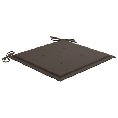 Set 6 bucati scaune de gradina pliabile cu perne, gri taupe