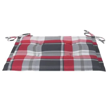 Set 6 bucati scaune de gradina pliabile cu perne, model rosu