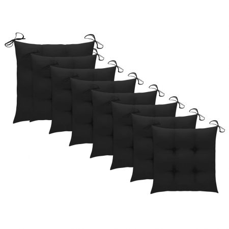 Scaune gradina stivuibile cu perne, negru