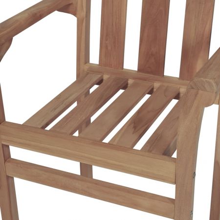 Set 8 bucati scaune de gradina stivuibile cu perne, model rosu