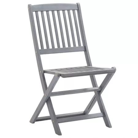 Set 8 bucati scaune pliabile de exterior cu perne, albastru
