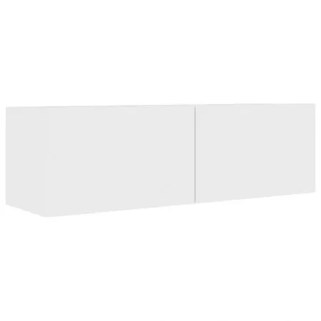 Set de dulapuri TV, 2 piese, alb, 80/100 x 30 x 30 cm