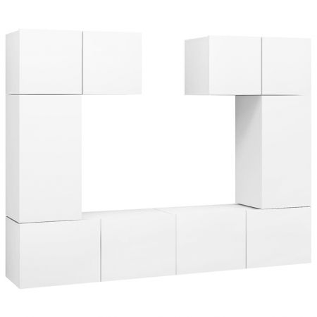 Set dulapuri TV, 6 piese, alb, 30.5 x 30 x 60 cm