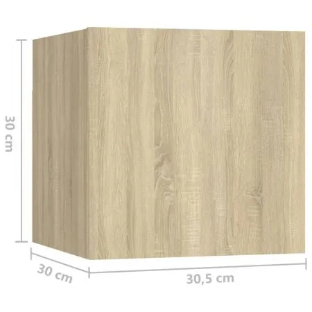 Set de dulapuri TV, 6 piese, stejar sonoma, 60 x 30 x 30 cm