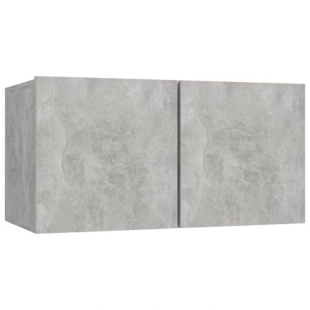 Set de dulapuri TV, 6 piese, gri beton, 60 x 30 x 30 cm