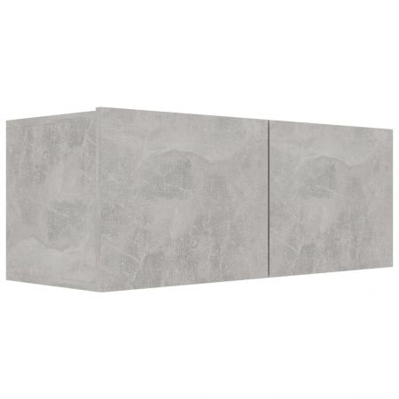 Set dulapuri TV, 5 piese, gri beton, 100 x 30 x 30 cm