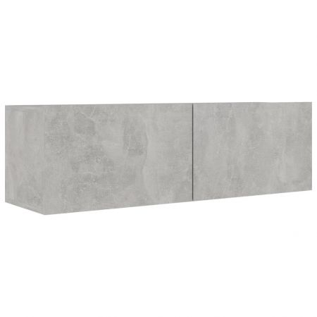 Set dulap TV, 2 piese, gri beton, 80/100 x 30 x 30 cm