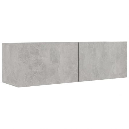 Set dulapuri TV, 4 piese, gri beton, 100 x 30 x 30 cm