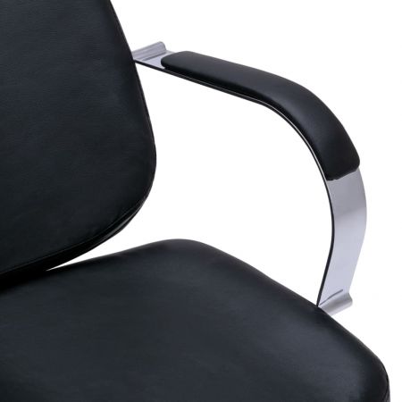 Unitate de șamponare cu scaun de salon, piele ecologică, cu lavoar negru
