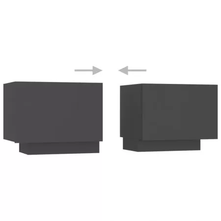 Comoda TV cu lumini LED, gri, 300 x 35 x 40 cm