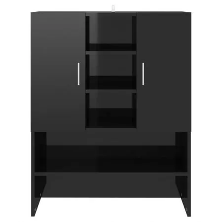 Dulap masina de spalat, negru lucios, 71 x 71,5 x 181,5 cm
