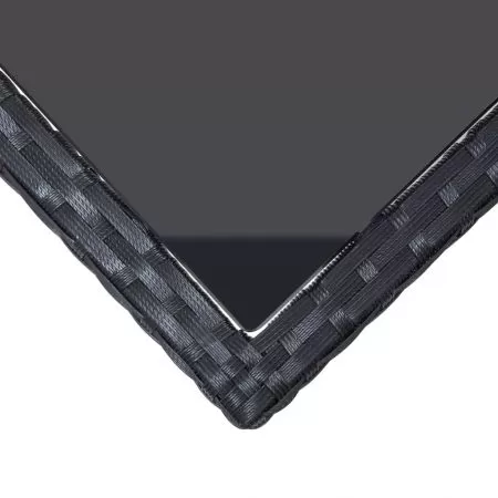 Masa de gradina, negru, 240 x 90 x 74 cm