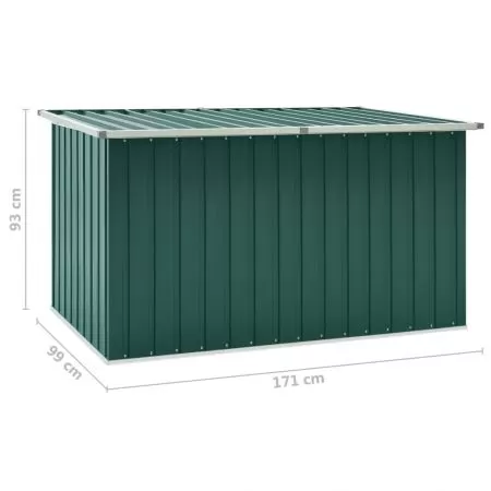 Lada de depozitare pentru gradina, verde, 171 x 99 x 93 cm