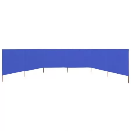 Paravan anti-vant cu 6 panouri, albastru, 800 x 120 cm