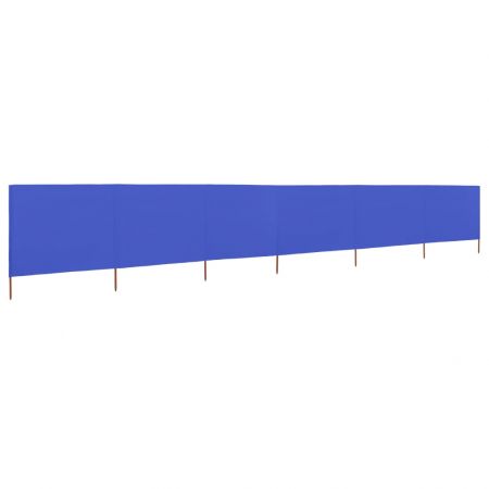 Paravan anti-vant cu 6 panouri, albastru, 800 x 160 cm