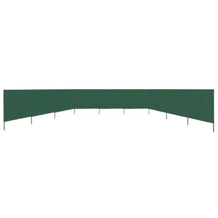 Paravan anti-vant cu 9 panouri, verde, 1200 x 80 cm