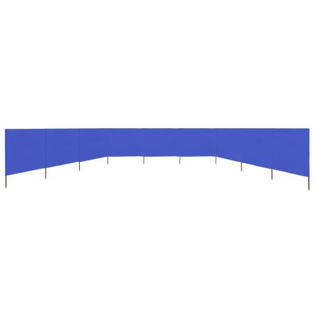 Paravan anti-vant cu 9 panouri, albastru, 1200 x 160 cm