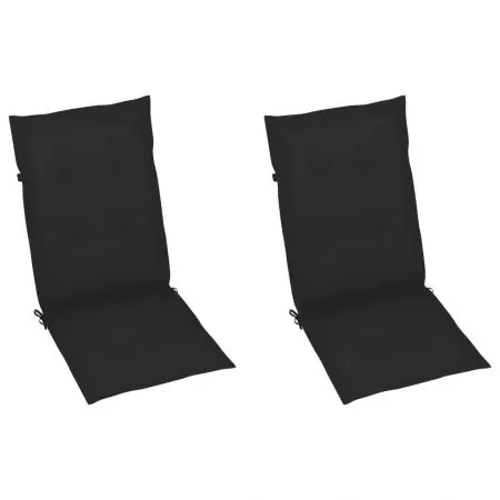 Set 2 bucati perne scaun de gradina, negru, 120 x 50 x 3 cm