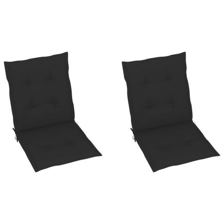 Set 2 bucati perne scaun de gradina, negru, 100 x 50 x 3 cm