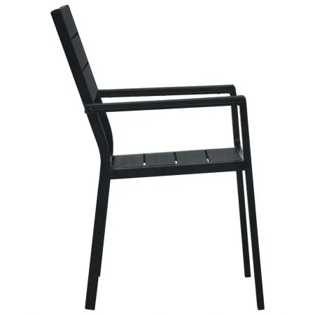 Set 2 bucati scaune de gradina, negru