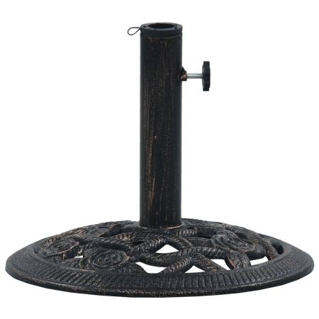 Suport de umbrelă, negru și bronz, 9 kg, fontă, 40 cm