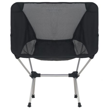 Set 2 bucati scaune camping pliabile cu husa, negru