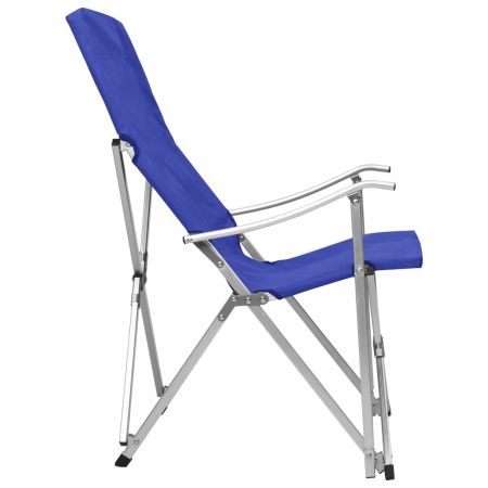 Set 2 bucati scaune de camping pliabile, albastru, 73 x 55 x 95 cm