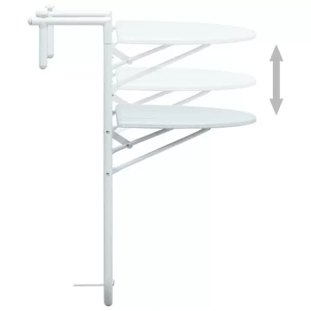 Masa balcon suspendata alb 60x64x83.5 cm plastic aspect ratan, alb, 60 x 64 x 83.5 cm