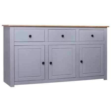  Servantă, gri, 135 x 40 x 80 cm, lemn masiv pin, gama Panama