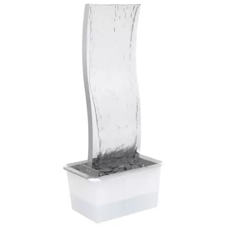 Fantana de gradina cu pompa, argintiu, 90 cm